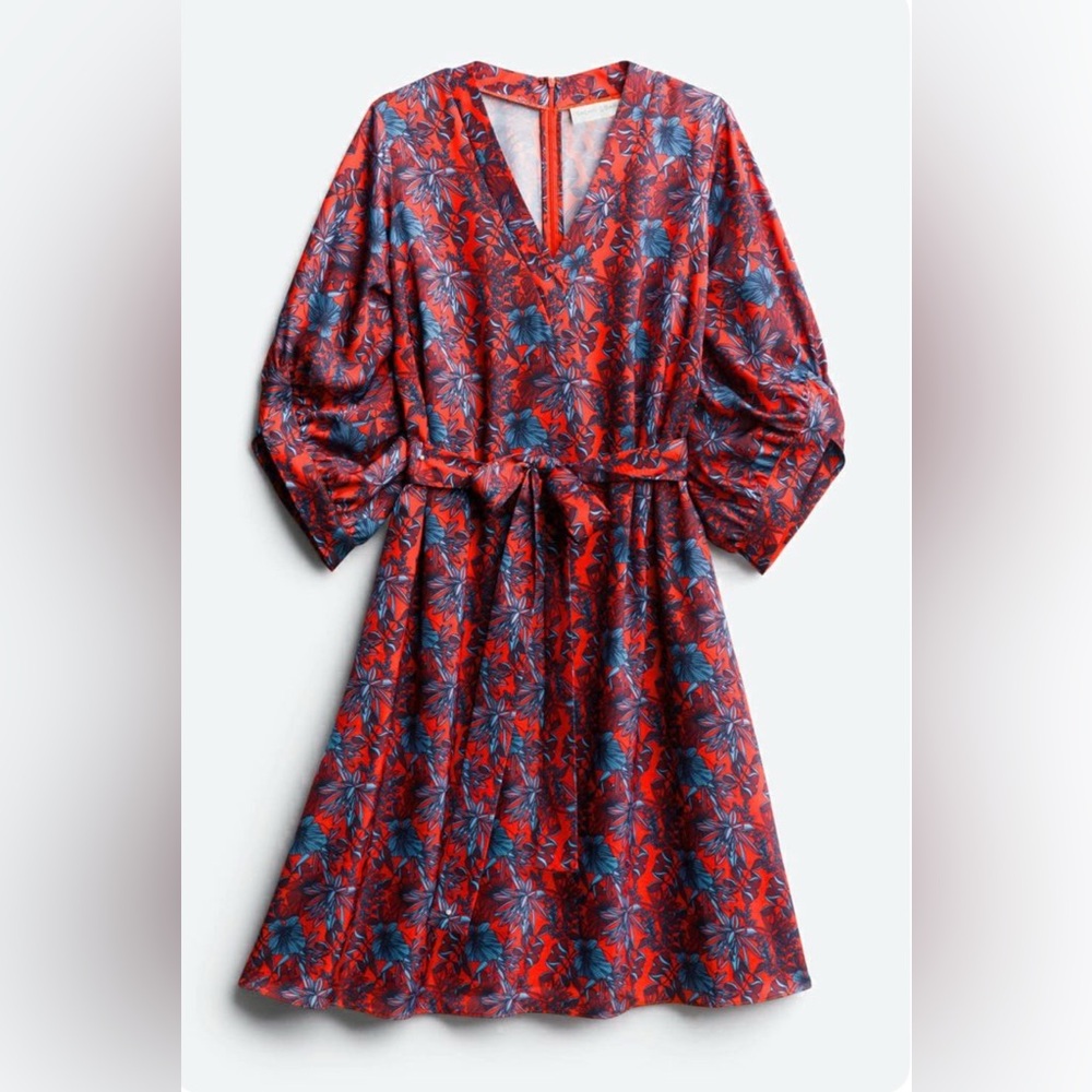 Sachin + Babi Klea Midi Dress in Flame Scarlet. Size 20/ 2XL